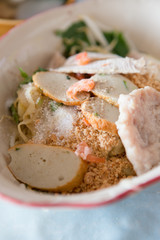 Thai egg noodles old style without soup