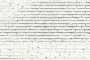 Aluminium Prints Brick wall White brick wall background