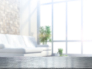 Table Top And Blur Interior