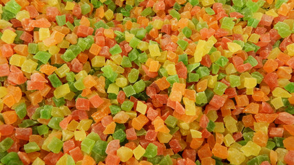 Glace fruit closeup texture background 