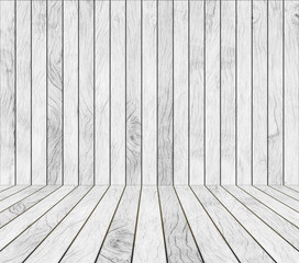 White wood patterned panels arranged in perspective texture background for design.