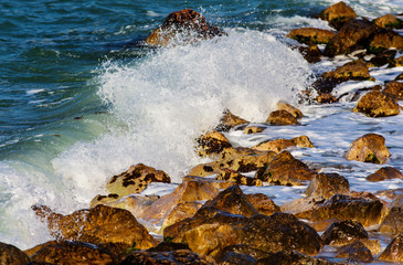 surf at rocky coast