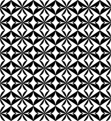 Black and white geometric seamless pattern, abstract background.