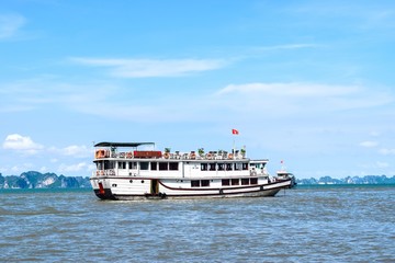 Pier in Thien Cung Cave Island. Ha Long Bay, Vietnam