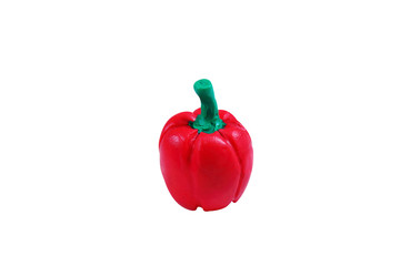 bell pepper model from japanese clay on white background