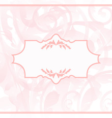 Ornamental wedding or baby card