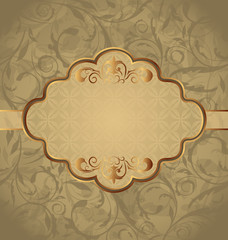 Vintage greeting card, seamless floral texture