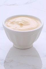 Fresh peach yogurt