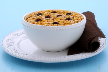 Delicious organic muesli cereal
