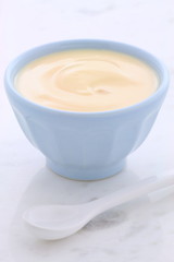 Fresh peach yogurt