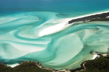 Papier Peint photo autocollant Whitehaven Beach, île de Whitsundays, Australie Whitehaven Beach Aerial View Great Barrier Reef Australia-5