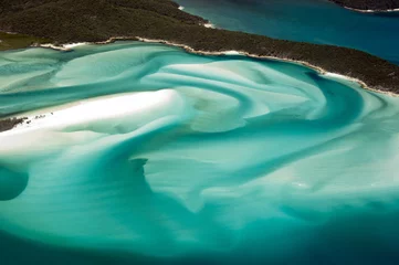 Fotobehang Australië Whitehaven Beach Luchtfoto Great Barrier Reef Australië-2