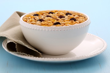 Delicious organic muesli cereal