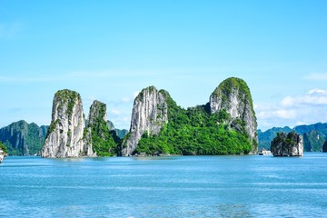 Limestone rocks in Halong Bay, Vietnam