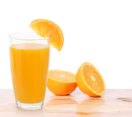Fototapeta na wymiar Orange juice isolated on white