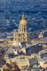 Fototapeta na wymiar Cathedral Les Invalides with Napoleon's tomb in Paris