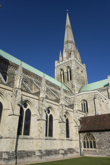 Fototapeta na wymiar 12th century Cathedral of the Holy Trinity, Chichester England.