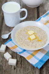 Oatmeal with butter