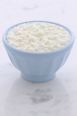 Fresh and healthy cottage cheese