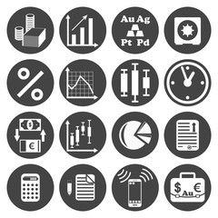  Investor icons set