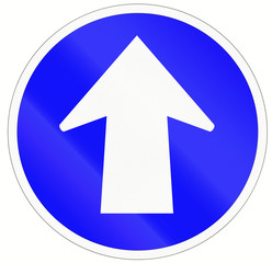 An Indonesian traffic sign - Go straight