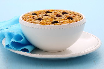 Delicious organic muesli cereal