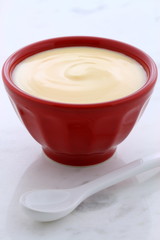 Fresh peach yogurt