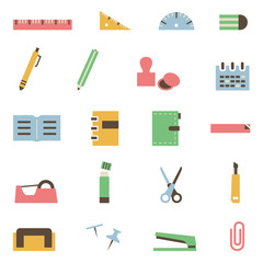 文房具　アイコン　セット