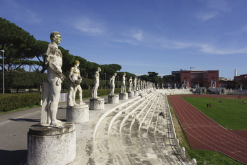 Stadio dei Marmi sports stadium built in the 1920's Foro Italico, Rome Italy