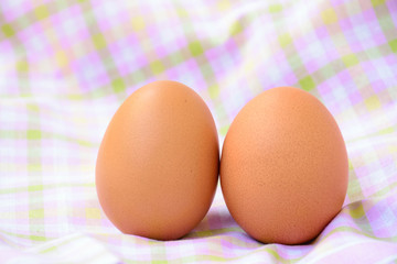 Eggs on cloth