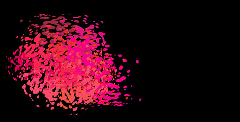 abstract liquid pink drip splatter silhouette on black