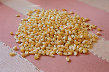 corn seed on  cloth background