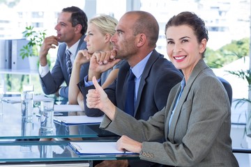 Business team having a meeting