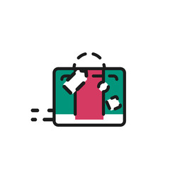 Color line icon for flat design. Luggage
