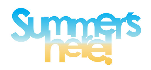 "SUMMER’S HERE" Overlapping Letters Vector Icon