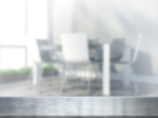 Table Top And Blur Interior