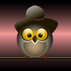 gray owl sitting on a branch