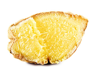 Ginger root cut broadwise