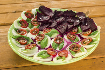 Caprese and beetroot