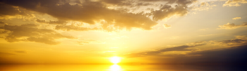 sunset on the sea