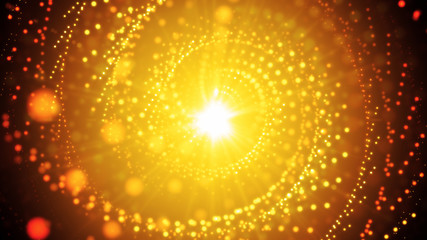 Fototapeta premium Party Background with glittering lights and abstract particles.
