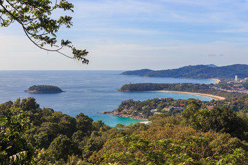 Obraz premium Phuket Island view point, Kata Karon Patong Beach