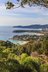 Fototapeta na wymiar Phuket Island view point, Kata Karon Patong Beach
