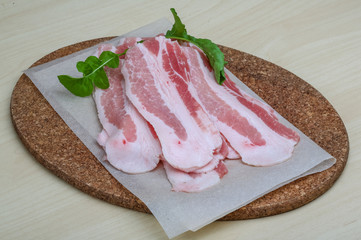 Raw bacon