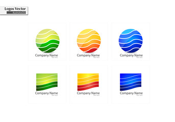 colors vector logos on white background 