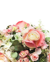 Bouquet of Roses on white background