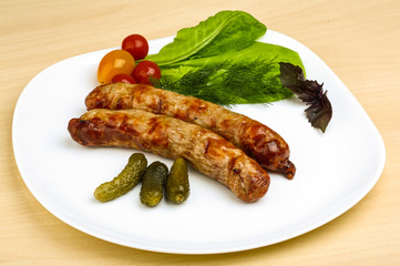 Grilled sausages