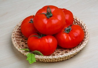 Tomato in the basket