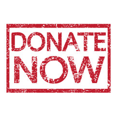 Stamp text DONATE NOW