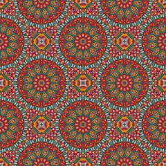Ethnic floral seamless pattern